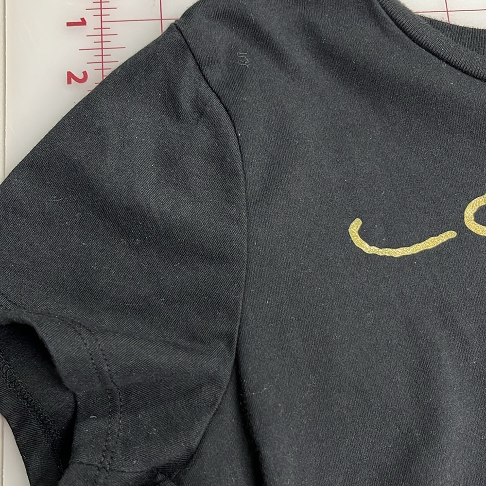 ED HARDY Novelty Print Black Crop Short SLV T-Shirt SZ  L (youth) XS/S (adult) - Picture 5 of 15